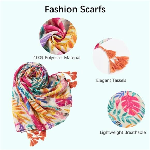 Women Lightweight Fashion Scarves Boho 002 - Picture 4 of 5
